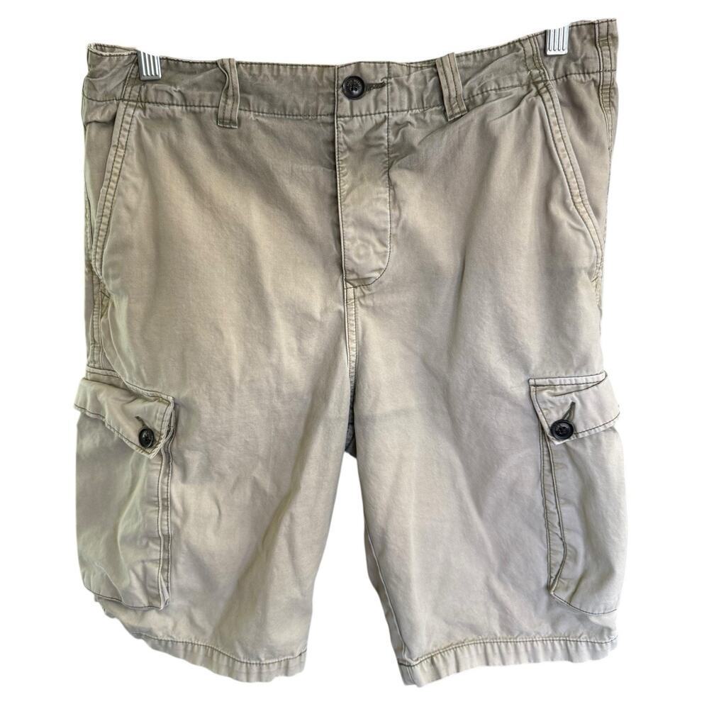 Jack Willis Shorts Men's Cargo Tan 32x11 Midrise Fishermancore Button Fly Hiking